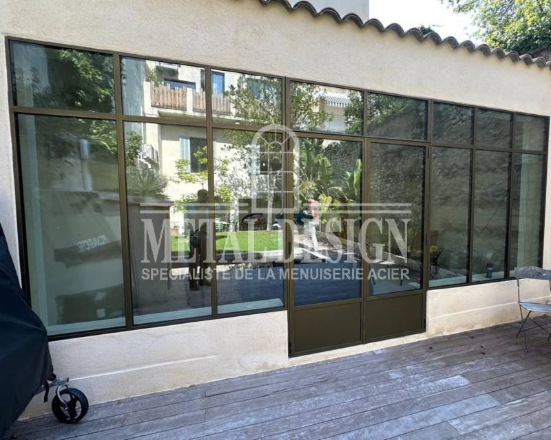 Menuiserie vert doré