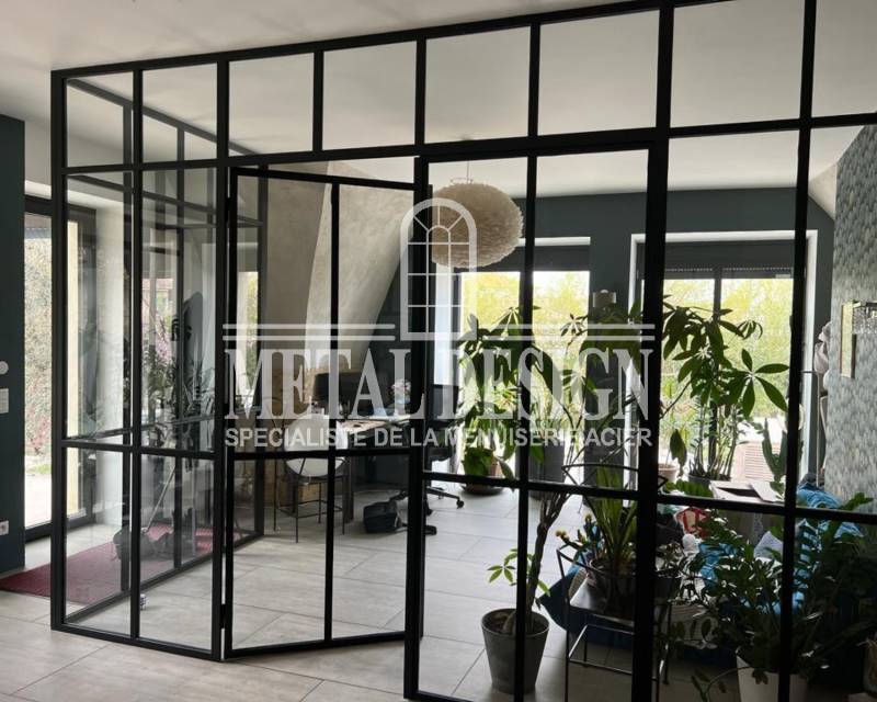 Verrière intérieure en acier