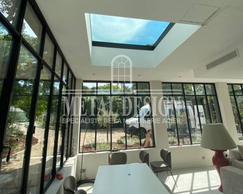 Création d'une véranda pour agrandissement d'une villa ancienne à Aix-en-Provence